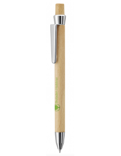 Wooden retractable ballpoint pen BEECH PEFC