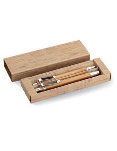 Bambusowy zestaw do pisania z ołówkiem