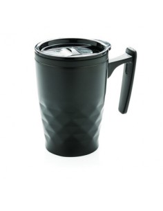 Geometric coffee cup 380 ml with handle