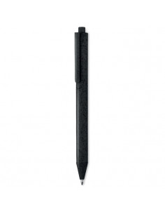 Push button ball pen in wheat/straw 50% and PP 50%...