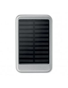 Aluminiowy Power bank 4000 mAh z panelem solarnym